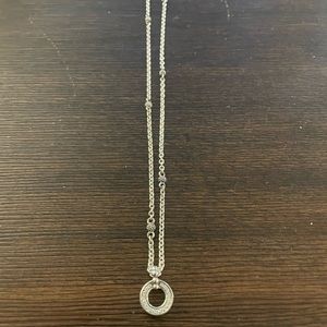 Lagos Jewelry, Caviar Spark Diamond Open Circle Pendant Necklace